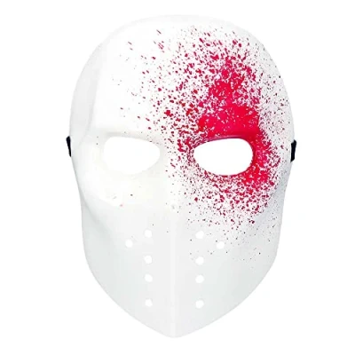 Image of Boland 72276 Bloody Killer Face Mask, Ice Hockey Killer, Psycho, Accessory, Halloween, Carnival, Theme Party