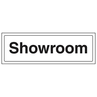 Image of Vsafety 71015AX S&#039;Showroom&#039; Sign, Landscape, 300 mm x 100 (Pack of 3)