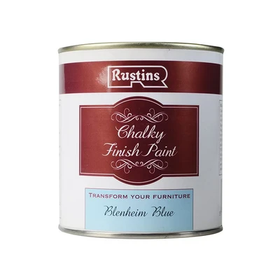 Image of Rustins Chalky Finish Paint Blenheim Blue 500ml RUSCPBB500