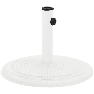 Image of vidaXL Umbrella Base White 45x45x30 cm Cast Iron