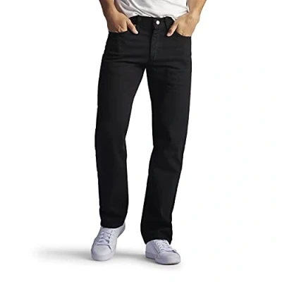 Image of Lee Men&#039;s Regular Fit Straight Leg Jean, Double Black, 34W x 28L
