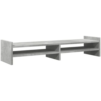 Image of vidaXL Monitor Stand Concrete Grey 100x27x20 cm Engineered Wood