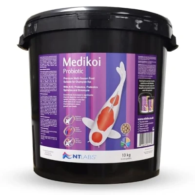 Image of NT Labs Medikoi Probiotic Multi Season, Complete Feed For All Pond Fish, Ideal Year Round Feeding, Rich in Bacteria, Maintains Immune System, Koi Fish Food (10 kg)