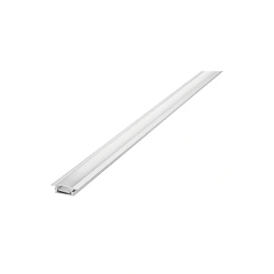 Image of Recessed Frosted Diffuser 26.7x8mm Aluminium Profile Rail 2 Metre Integral LED
