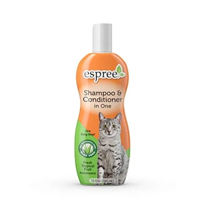 Image of Espree Natural Shampoo &amp; Conditioner In One for Cats / Aloe Vera, Panthenol Jojoba 354 ml