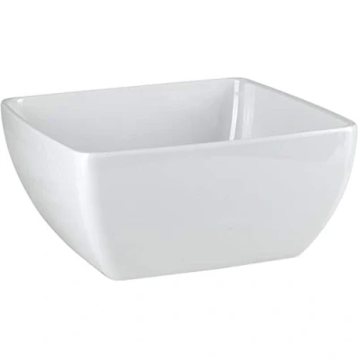 Image of APS GF138 Melamine Square Bowl, 25 cm Item Length, Pure White