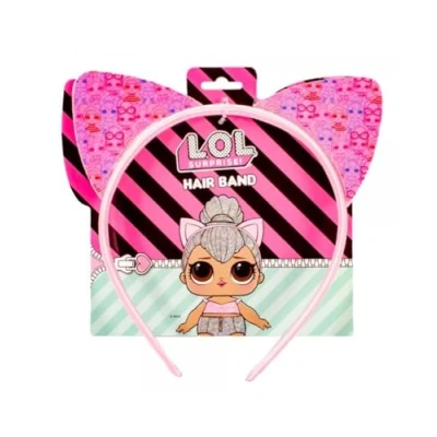 Image of Childrens Girls LOL Hair Band with Pink Printed Ears