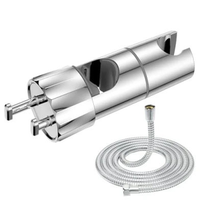 Image of YEAUPE Adjustable Shower Head Holder with 1.6M Stainless Steel Hose for Bathroom