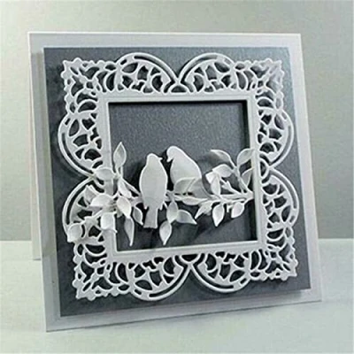 Image of Cutting Dies for Card Making, YunTrip Square Frame Metal DIY Scrapbooking Album Embossing Photo Craft Paper Cards Decorative
