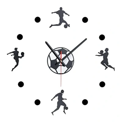 Image of Relaxdays DIY Wall Clock, 90% plastic 10% iron, Black/White, 100 x 3.5 cm