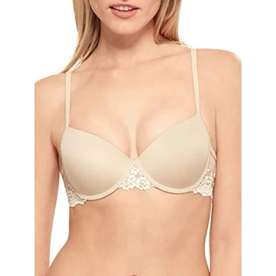 Image of Wacoal Women&#039;s Petite Embrace Lace Push Up Bra,Naturally Nude,36C