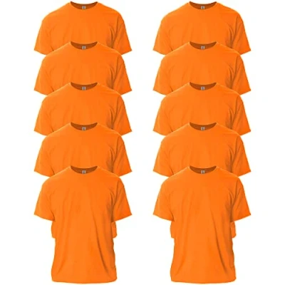 Image of GILDAN Men&#039;s, Ultra Cotton T Shirt, Style G2000, Safety Orange, S