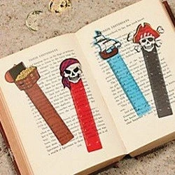 Image of MunchieMoosKids Pack of 12 Pirate Ruler Bookmarks Party Loot Bag Fillers