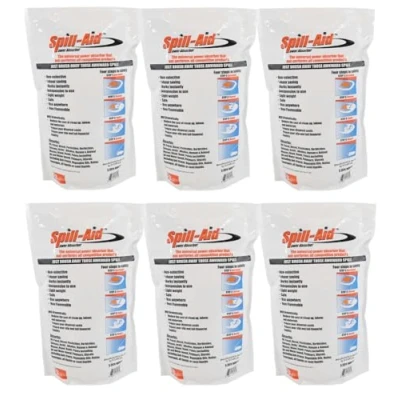 Image of Spill Aid Absorbent Powder 5L Super Clean Non Toxic for Oil, Fuel, Chemical Spills 6 Pack