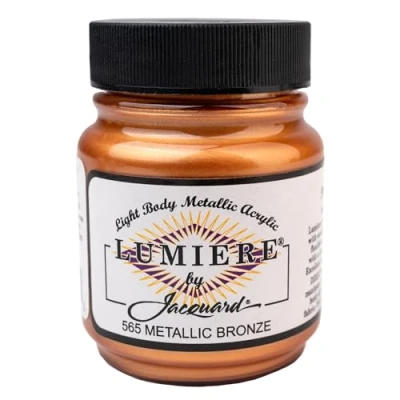 Image of Jacquard Products 2.25 oz Lumiere Acrylic Paint, Metallic Bronze