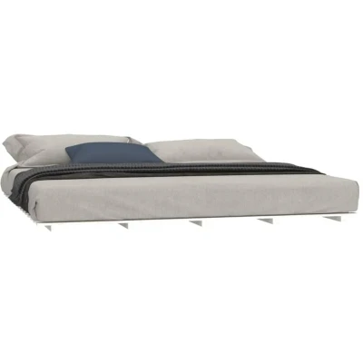 Image of vidaXL Bed Frame without Mattress White Solid Wood Pine Super King