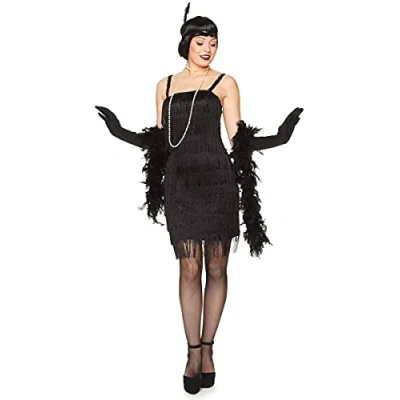 Image of Karnival 81025 1920&#039;s Black Flapper Dress Costume, Women, Medium