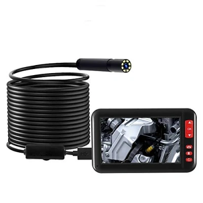 Image of MASO 10M Industial Borescope 4.3&quot; Color LCD Screen F200 Inspection Cameras Waterproof Endoscope 1080P HD with 8Leds Probe USB Rechargable