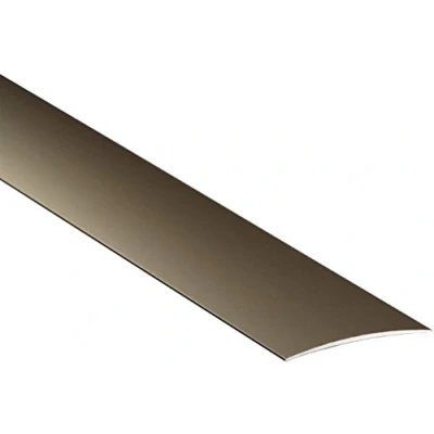 Image of 2M Self Adhesive Aluminium Threshold Strip 80mm Wide Door Floor Trim Transition LPOSK TMW Profiles (Champagne)