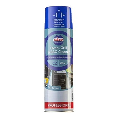 Image of Nilco Set of 6 Oven and BBQ Cleaner Grill Barbecue Cleaning Spray Heavy Duty Remover Fast Simple Effective Also for Hot Plates Griddles MORE 500ML SIX PACK