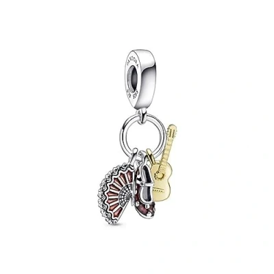 Image of PANDORA 760765C01 Guitar Pendant Charm, one Size, Metal, Enamel