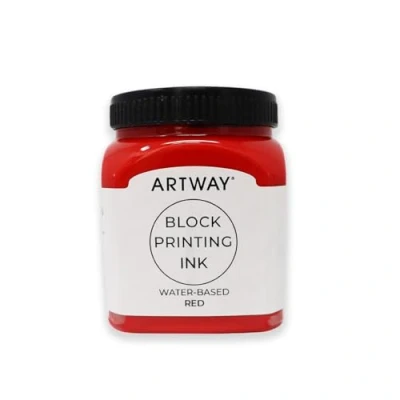 Image of Artway Premium Block Printing Ink 250ml Red Ideal for Relief, and Lino Printmaking
