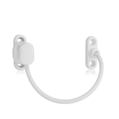 Image of XFORT Viper Thumbturn Locking Cable Window Restrictor in White, Keyless Durable Safety Lock for Child and Security