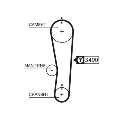 Image of 12761N84410 Timing Belt GATES FleetRunner Micro V Stretch Fit 5637XS 106 848mm 25,4mm SUZUKI: Alto VI