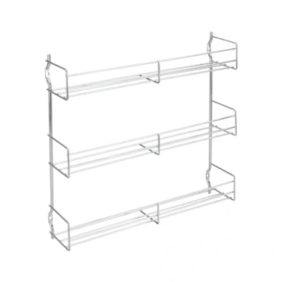 Image of Metaltex 3 Tier 30 x 7 cm Chrome Plated Spice Rack