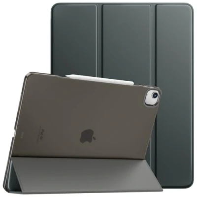 Image of TiMOVO for iPad Air 13 Inch Case M2 2024, Slim Stand Cover inch, Support Touch ID, Auto Wake/Sleep Smart Shell with Translucent Back, Space Gray