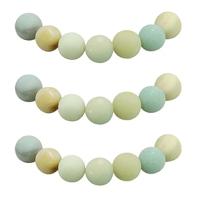 Image of MJDCB Natural Round Stone Beads 10mm Frosted Amazonite Loose Gemstone for Jewelry Making Bracelet Necklace 35pcs