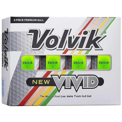 Image of Volvik Vivid Golf Balls: Matte Green, Dozen