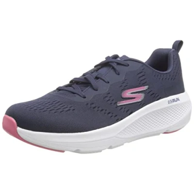 Image of Skechers Women&#039;s GO Elevate Road Running Shoe, Navy Textile/Trim, 5 UK