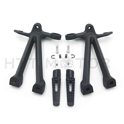 Image of Black Rear Passenger Foot Peg Bracket Fit For Suzuki Gsx R Gsxr1000 2007 2008