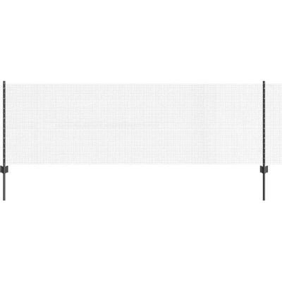 Image of vidaXL Welded Wire Fence with 22 U Posts Grey 0,8x50 m Steel
