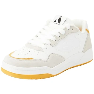 Image of Skechers Men&#039;s Koopa Volley Low Lifestyle, White Leather, Suede/Duraleather/Mesh/Y, 9.5 UK