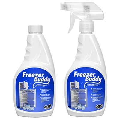 Image of One Chem 2 x 500ml Freezer Buddy Defroster Restore Efficiency Prevent Damage To Pipes