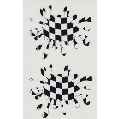 Image of LightningSigns Rally Car Racing Chequered Flag Splat Sticker/Decals #1