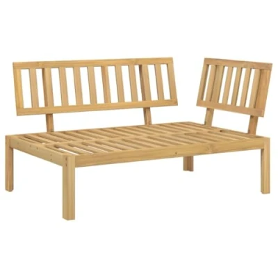 Image of vidaXL Garden Pallet Corner Sofa Solid Wood Acacia Sectional for Outdoors, Slatted Design with Oil Finish, Brown Modular Terrace Furniture