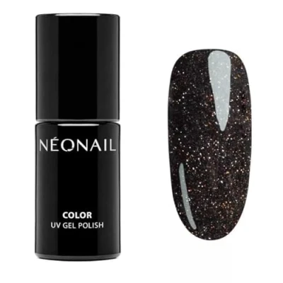 Image of NEONAIL UV Nail Polish 7.2 ml Black Crazy Vegas Colours Varnish Glitter Gel Nails Design Shellac