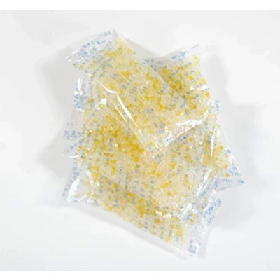 Image of celloexpress SELF INDICATING 10g Pack of 5 Total Gel Weight 50g YELLOW Silica Pouches Sachets (SI 10g, 5)