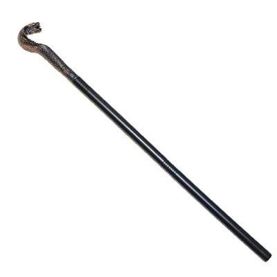 Image of Bristol Novelty BA2152 Snake Cane for Fancy Dress, Mens, Black, One Size