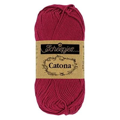 Image of Scheepjes Catona 517 Ruby Yarn 10x50g