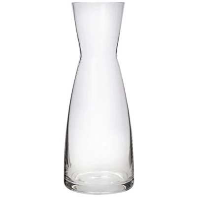 Image of Bormioli Rocco Ypsilon Wine Carafe Elegant Clear Glass for Water, Juice, Milk, Coffee, Iced Tea Wide Mouth Serving Decanter Dispenser Restaurants &amp; Home Use Made in Italy 36.5 Ounce