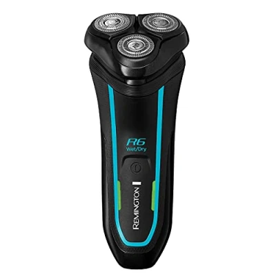 Image of Remington R6 Aqua Men&#039;s Electric Shaver (Cordless, Wet &amp; Dry, 100% Waterproof, Rotary Shaver, Pop up Detail Trimmer, USB Charging, 60 Minute Usage, 90 Charge with 5 Min Quick Charge) R6000