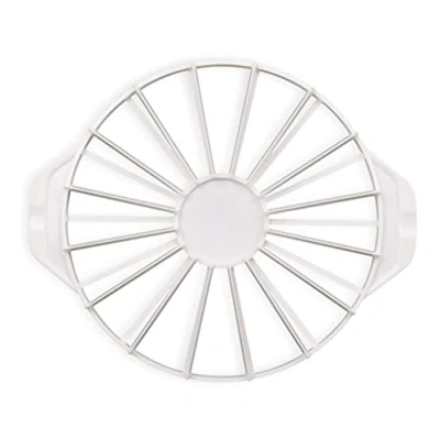 Image of Cake Divider Household Plastic Round 14/16 Pieces Bread Equal Portion Cutter Marker Baking Tool White Slicer 14