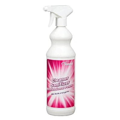 Image of Teepol Cleaner Sanitiser 1L Spray Versatile Hospital Grade Sanitising Solution for Kitchens &amp; Hard Surfaces, Kills 99.9% of Germs Bugs