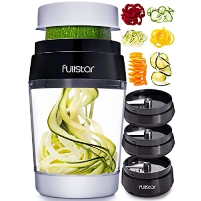 Image of Spiralizer for Vegetables Vegetable Slicer Zucchini Courgette Zoodles Noodles Spaghetti Maker Veggie Veg Carrot Cucumber Spiral Cutter Kitchen Tools &amp; Gadgets (6 in 1)
