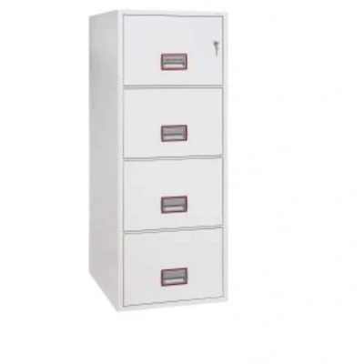 Image of Phoenix Safe Company FS2254K World Class Vertical Fire File 4 Drawer Filing Cabinet With Key Lock