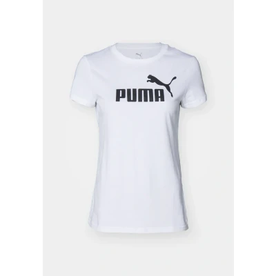 Image of Puma NO 1 LOGO Print Tshirt, Women&#039;s, Size: Small, White